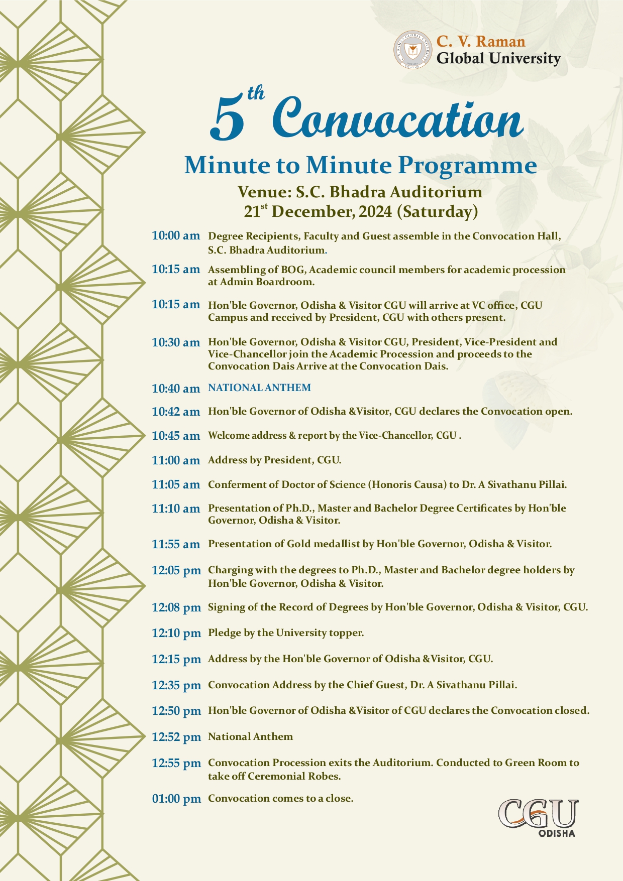 CGU Convocation